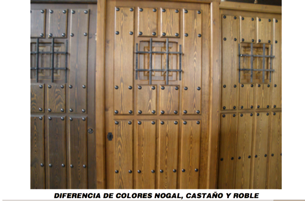 diferencia de colores nogal castaño y roble