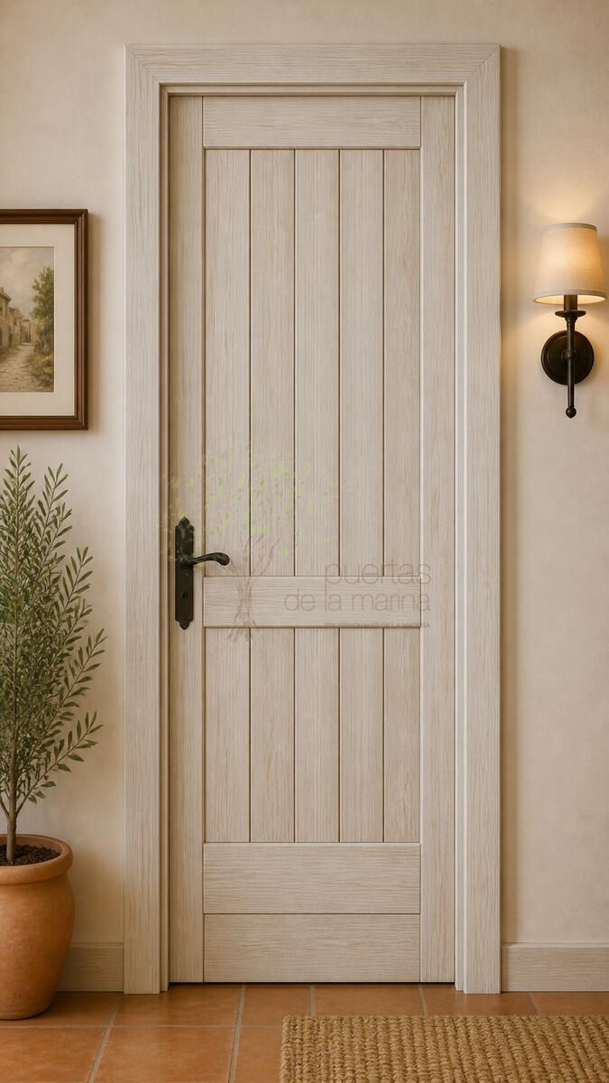 puerta interior madera maciza
