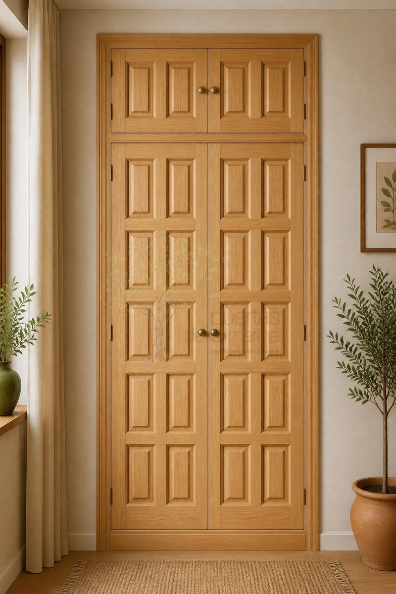 puerta de madera para armario estilo castellano