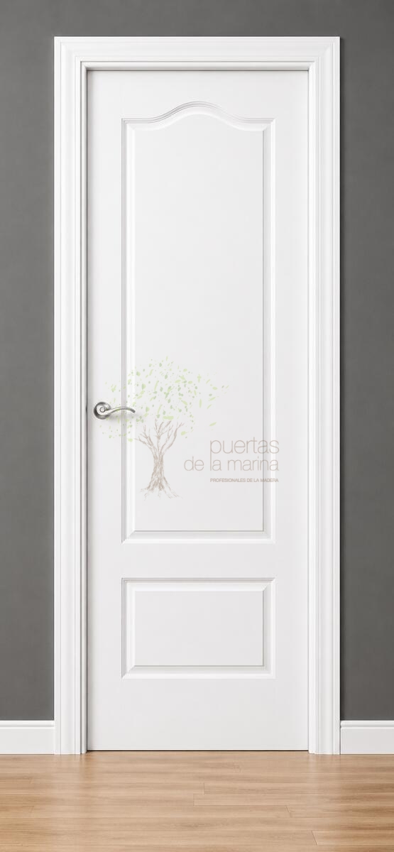 puerta de interior lacada en blanco 2 plafones
