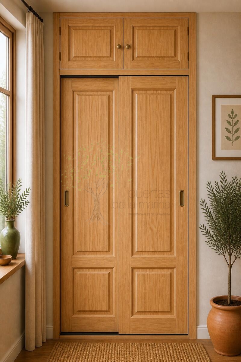 puertas correderas para armario clásico rústico mod recto 8