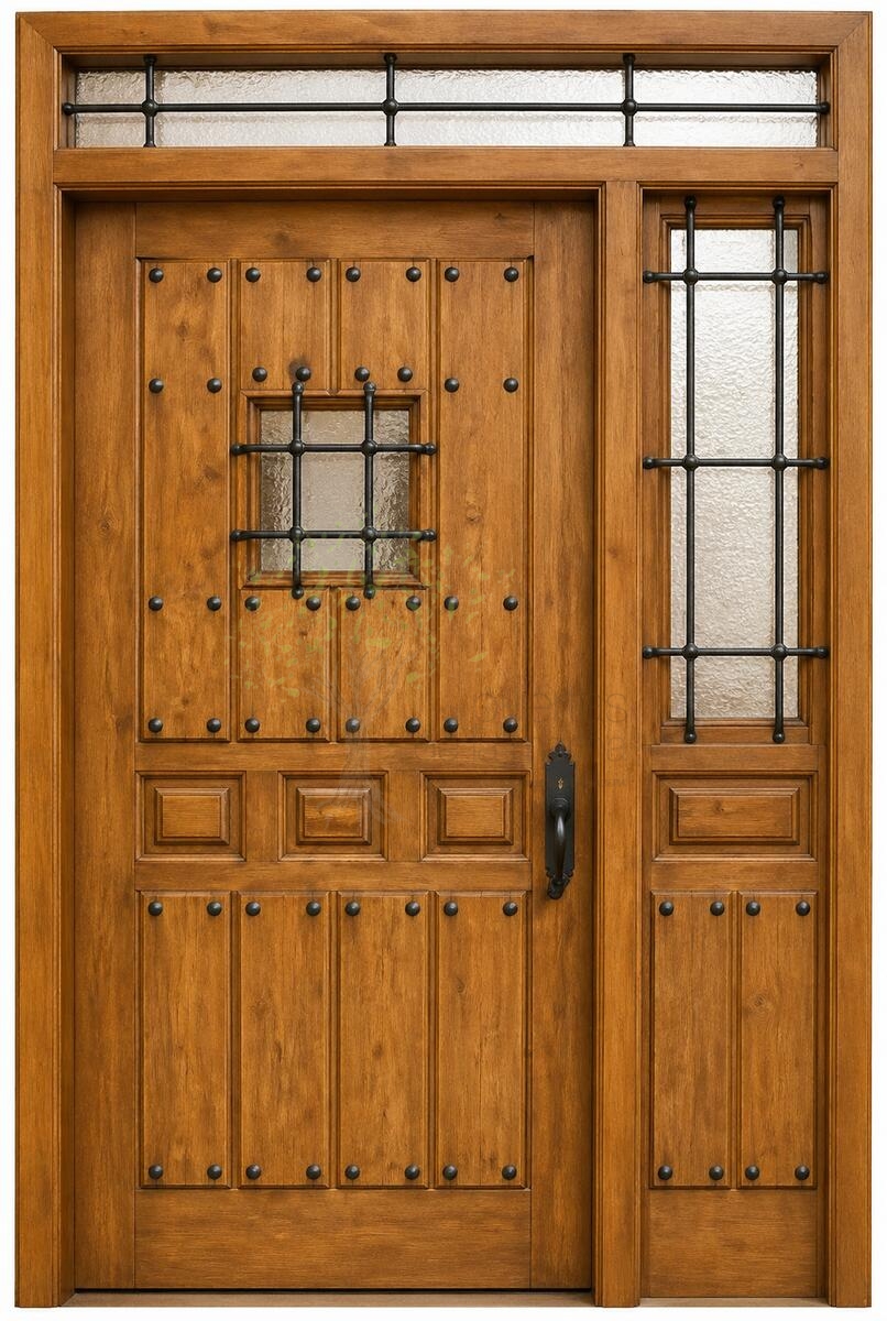 puerta de exterior manchega con montante fijo y suela abajo