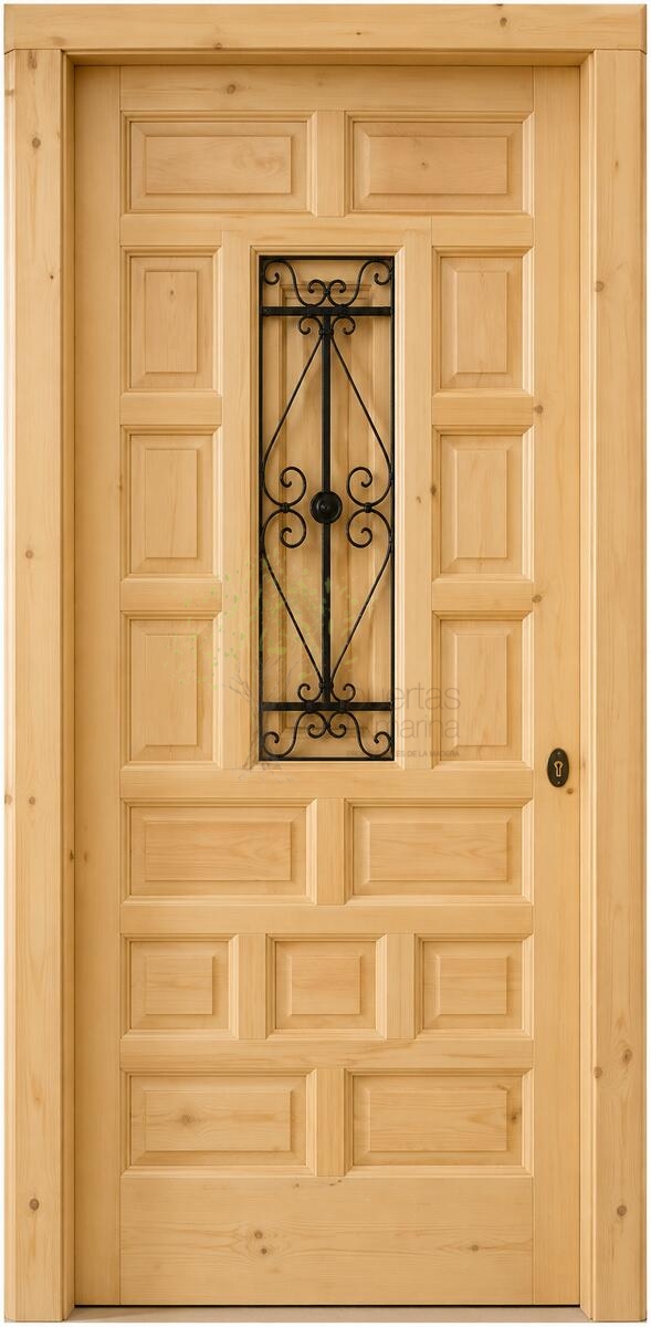 puerta de calle castellana con rejilla