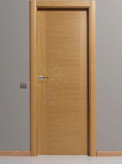 puerta interior moderna lisa Acabado roble