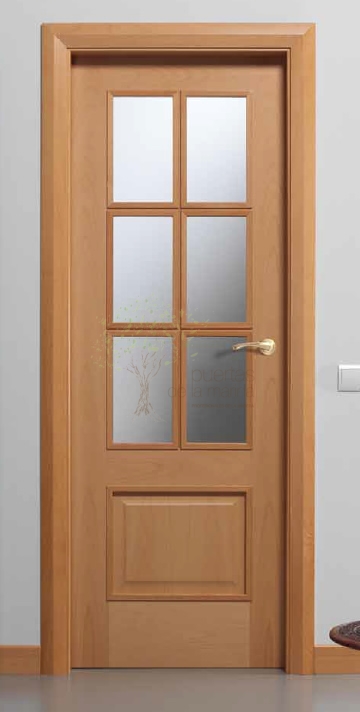 puerta interior moderna Acabado haya vaporizada