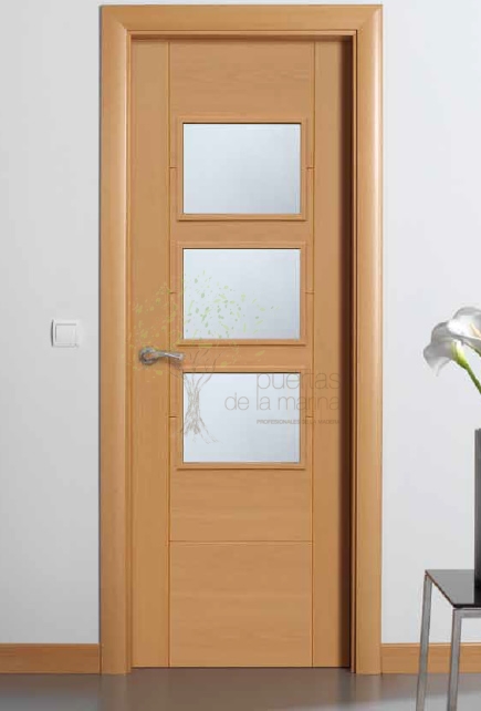  PUERTA RANURADA Acabado haya vaporizada