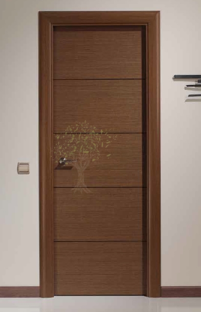 PUERTA RANURADA Acabado wengué