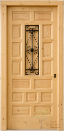 puerta de calle castellana con rejilla