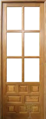 Puerta castellana con 6 vidrieras