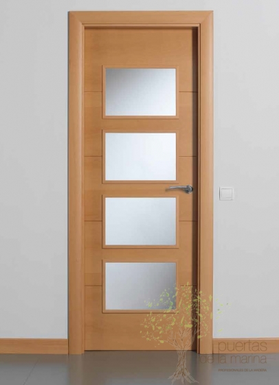 PUERTA RANURADA Acabado haya vaporizada