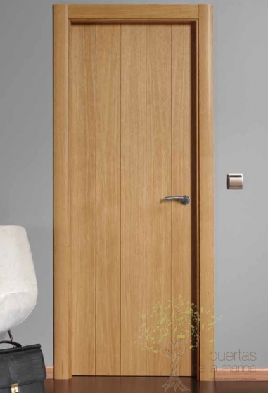 PUERTA RANURADA Acabado roble