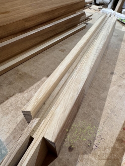 larguero para ventana de madera de iroko