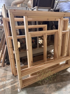 ventanas de maera en proceso fabricación