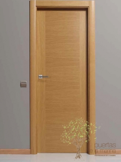 puerta interior moderna lisa Acabado roble