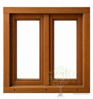 ventana 2 hojas madera