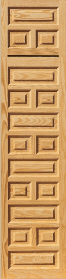frente armario castellano de madera cuadros y rectángulos